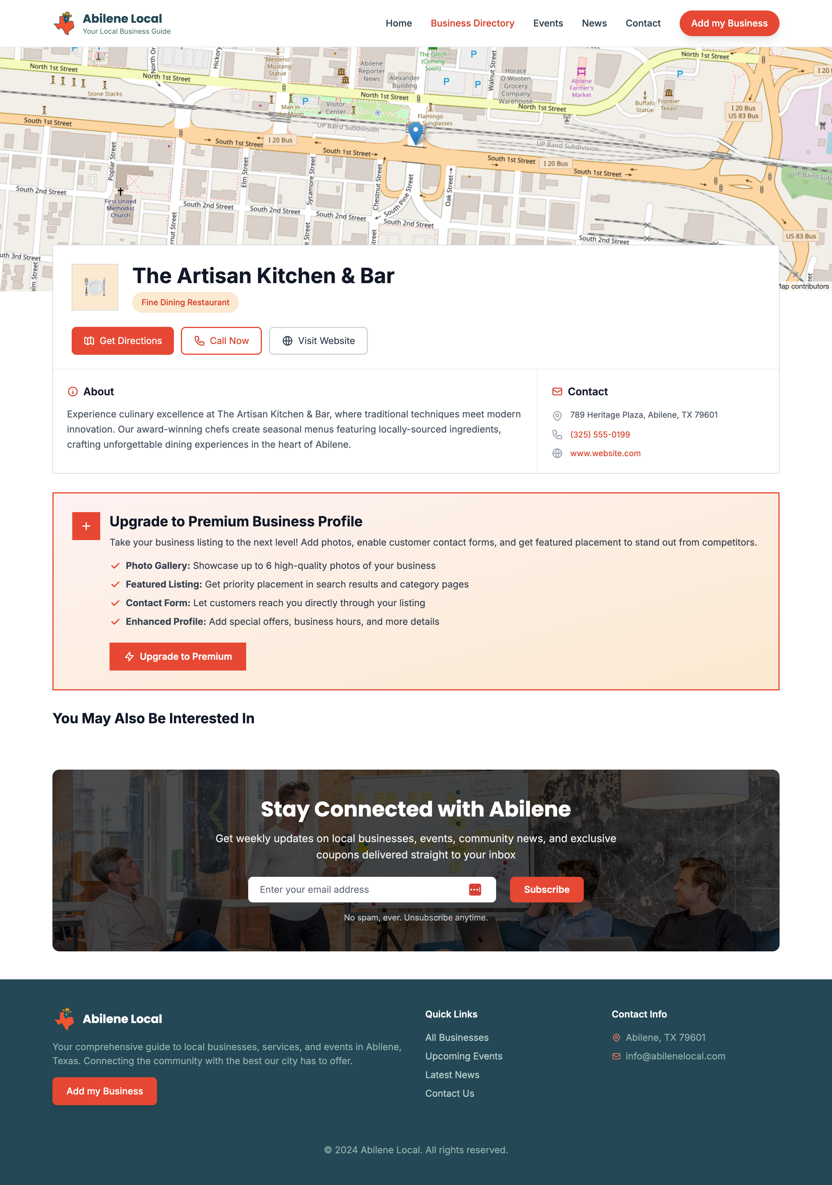 Standard Business Listing Example